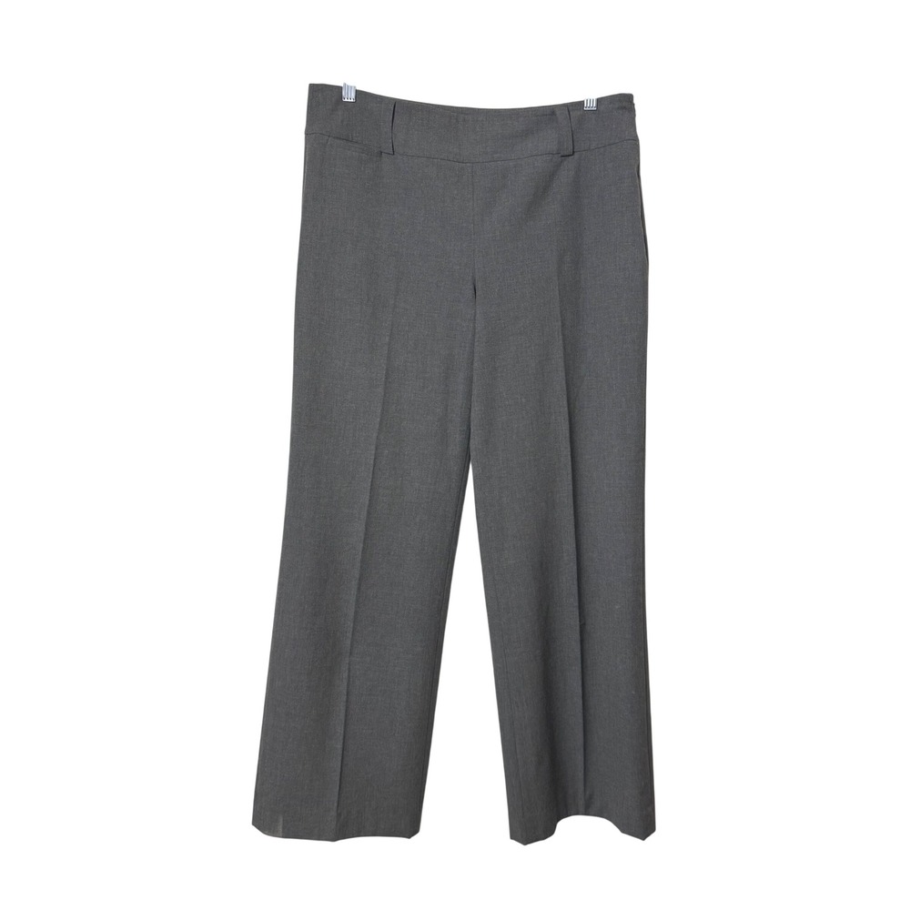 Talbots Gray Stretch Wide Leg Dress Pants Size 12 Career Workwear